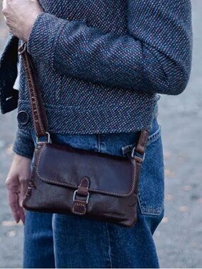 Jack Georges Voyager Mini Leather Crossbody